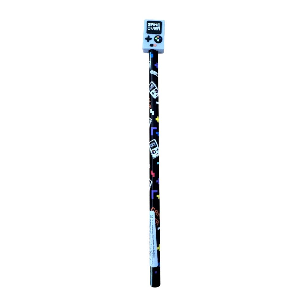 lápis gamer game over tnt cor preto