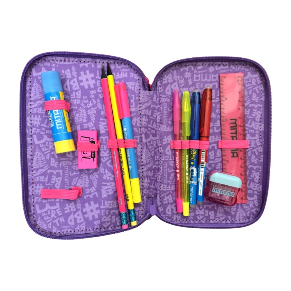 Conteúdo do Kit Mitama TEN com material escolar