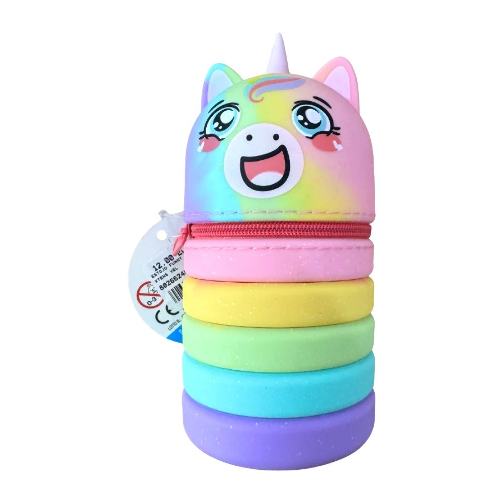 Estojo Mitama Boom Extensível modelo Unicórnio Pastel