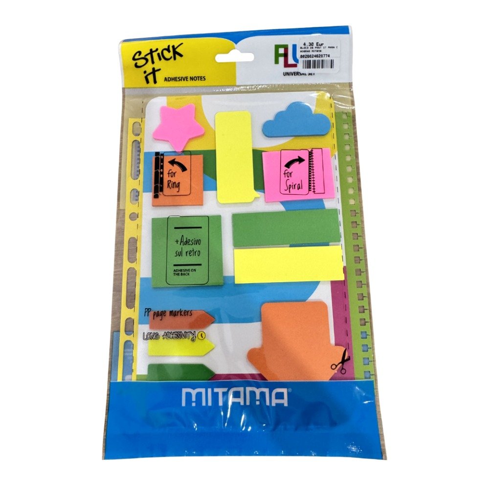 Notas Adesivas Mitama Stick It em tons pastel para planner caderno e material escolar