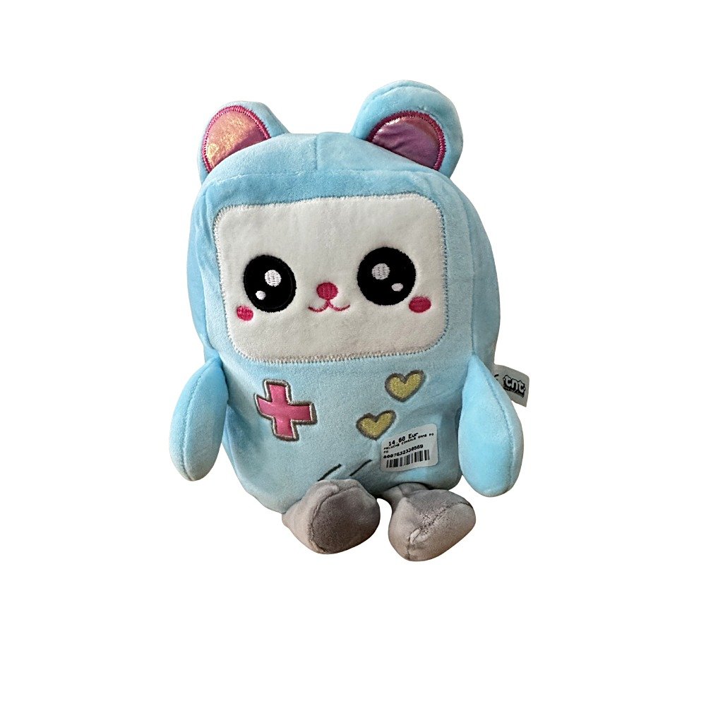 Peluche fofo azul TNT com orelhinhas para presente infantil e decoração